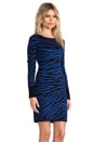 view 3 of 6 Evana Dress in Black & Tanzanite Blue
