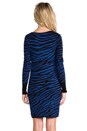view 4 of 6 Evana Dress in Black & Tanzanite Blue