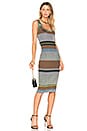 view 1 of 3 VESTIDO MIDO DE PUNTO in Alexander Navy Multi