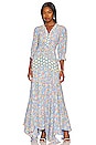 view 1 of 3 Gaines Long Dress in Sun Skyblue & Floral Skyblue