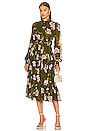 view 1 of 3 KENT 미디 원피스 in August Floral & Medium Khaki
