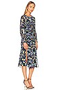 view 2 of 3 Corinne Dress in Abstract Butterfly Small Navy
