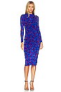 view 1 of 3 Verina Midi Dress in Dot Snake, Wine Pink, & Blue