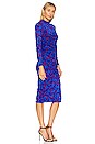 view 2 of 3 Verina Midi Dress in Dot Snake, Wine Pink, & Blue