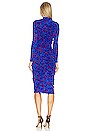 view 3 of 3 Verina Midi Dress in Dot Snake, Wine Pink, & Blue