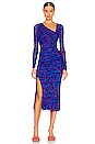 view 1 of 3 VESTIDO MIDI EDYNA in Petite Floral & Deep Blue