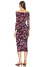 view 3 of 3 Clementine Dress in Paris Floral & Red Purple