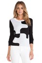 view 1 of 4 Daphne Pullover in Black & Optic White