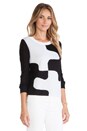 view 2 of 4 Daphne Pullover in Black & Optic White