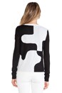 view 3 of 4 Daphne Pullover in Black & Optic White