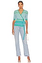 view 4 of 4 Lyric Sweater in Knit Stripe Cloud Turquoise