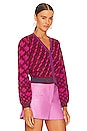 view 2 of 4 Macaria Cardigan in Chain & Cube Beet Pink