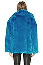 view 3 of 4 Collared Faux Fur Jacket in Cerulean