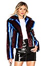 view 1 of 4 CHAQUETA FAUX FUR in Cabernet Multi