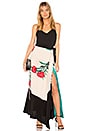 view 4 of 4 FALDA MIDI DRAPED WRAP in Farren Pearl, Black & Jade
