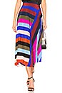 view 1 of 4 Draped Wrap Maxi Skirt in Carson Stripe Black Multi