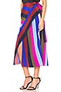 view 2 of 4 Draped Wrap Maxi Skirt in Carson Stripe Black Multi