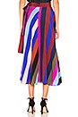 view 3 of 4 Draped Wrap Maxi Skirt in Carson Stripe Black Multi