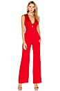 view 1 of 3 Kyara Tux Jumpsuit in Red