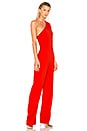 view 2 of 3 One Shoulder Knot Jumpsuit in Bright Red