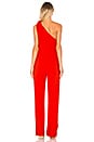view 3 of 3 One Shoulder Knot Jumpsuit in Bright Red