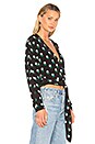 view 2 of 4 Wrap Dot Blouse in Casimir Dot Black
