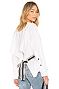 view 1 of 5 Cross Over Tied Blouse in White