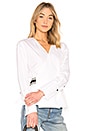 view 2 of 5 Cross Over Tied Blouse in White