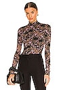 view 1 of 4 Double Layer Remy Top in Ink Dots Small Lavender Pink
