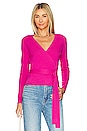 view 1 of 4 Evadine Wrap Top in Pink