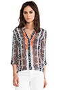 view 1 of 6 Gilmore Print Chiffon Blouse in Oasis Snake Multi