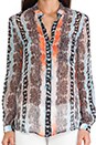 view 4 of 6 Gilmore Print Chiffon Blouse in Oasis Snake Multi