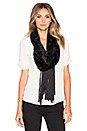 view 1 of 3 Burnout Velvet Scarf in Black