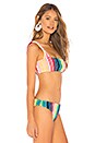 view 2 of 4 TOP BIKINI SMOCKED SQUARE in Barnett Stripe Ivory Multi