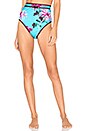 view 1 of 4 BAS DE MAILLOT DE BAIN CHEEKY in Hewes Cyan Multi & Currant