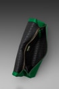 view 5 of 5 Embossed Lizard Envelope Clutch in Fern Green