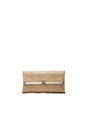 view 1 of 4 Envelope Embossed Lizard Clutch in Sand & Gold