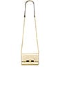 view 6 of 6 メタリッククロコダイルマイクロミニクロスボディバッグ in Gold