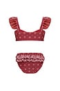 view 2 of 7 MAILLOT DE BAIN MIKA in Merlot Bandana Print