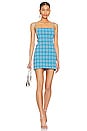 view 2 of 4 Halo Mini Dress in Blue Plaid