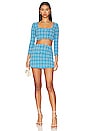 view 4 of 4 MINIFALDA ANDI in Blue Plaid