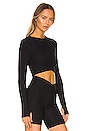 view 2 of 4 Laney Long Sleeve Top in Black Textured