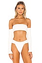 view 1 of 6 BIKINI BANDA SKYLAR in White Texture