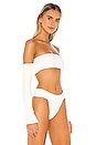 view 3 of 6 BIKINI BANDA SKYLAR in White Texture