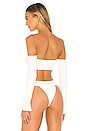 view 4 of 6 BIKINI BANDA SKYLAR in White Texture