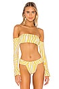 view 1 of 4 Skylar Top in Yellow Zebra