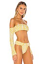 view 3 of 4 Skylar Top in Yellow Zebra