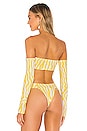 view 4 of 4 Skylar Top in Yellow Zebra