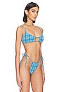 view 2 of 4 TOP BIKINI HUNTER in Blue Plaid