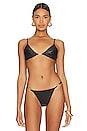 view 1 of 5 Genevieve Bikini Top in Black Satin